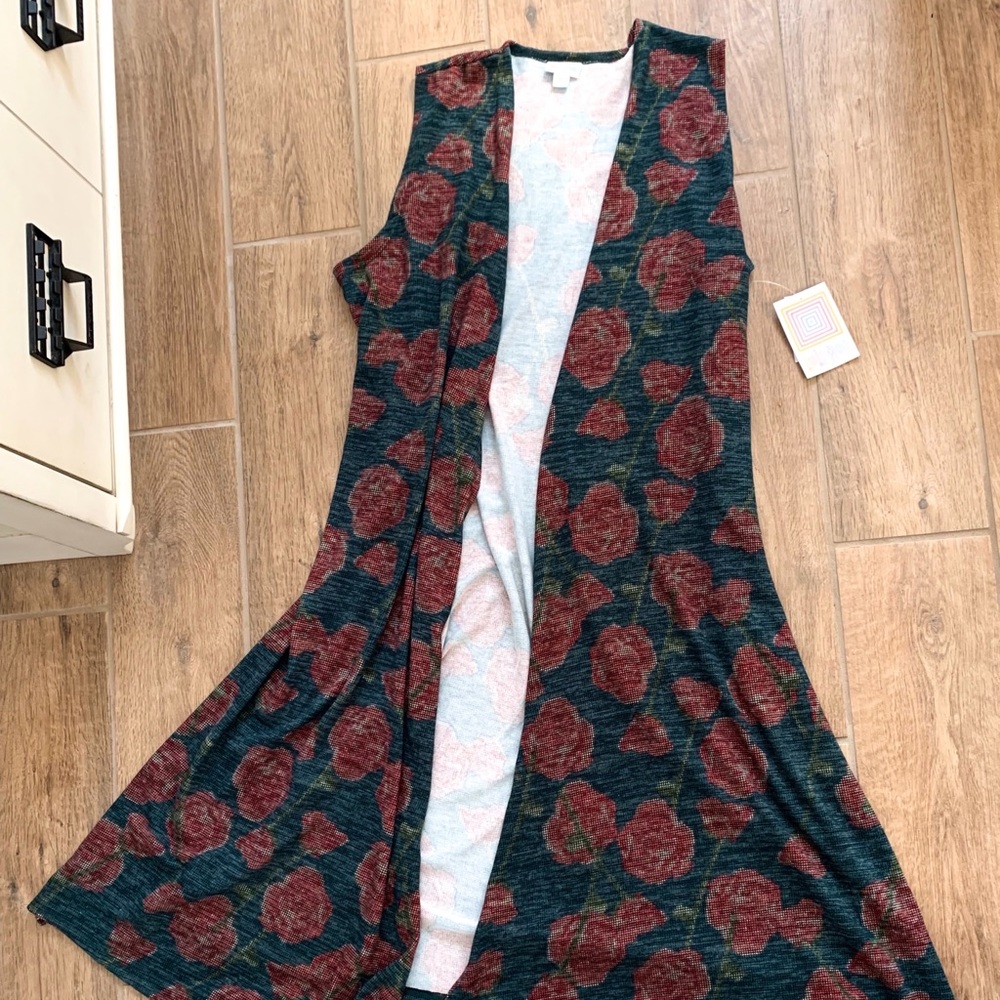NWT Lularoe Joy Floral Vest Medium